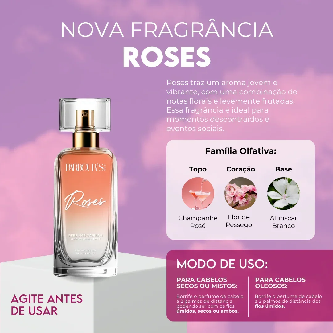 Kit 2 Perfumes de Cabelo - Living Grace e Roses - Image 4