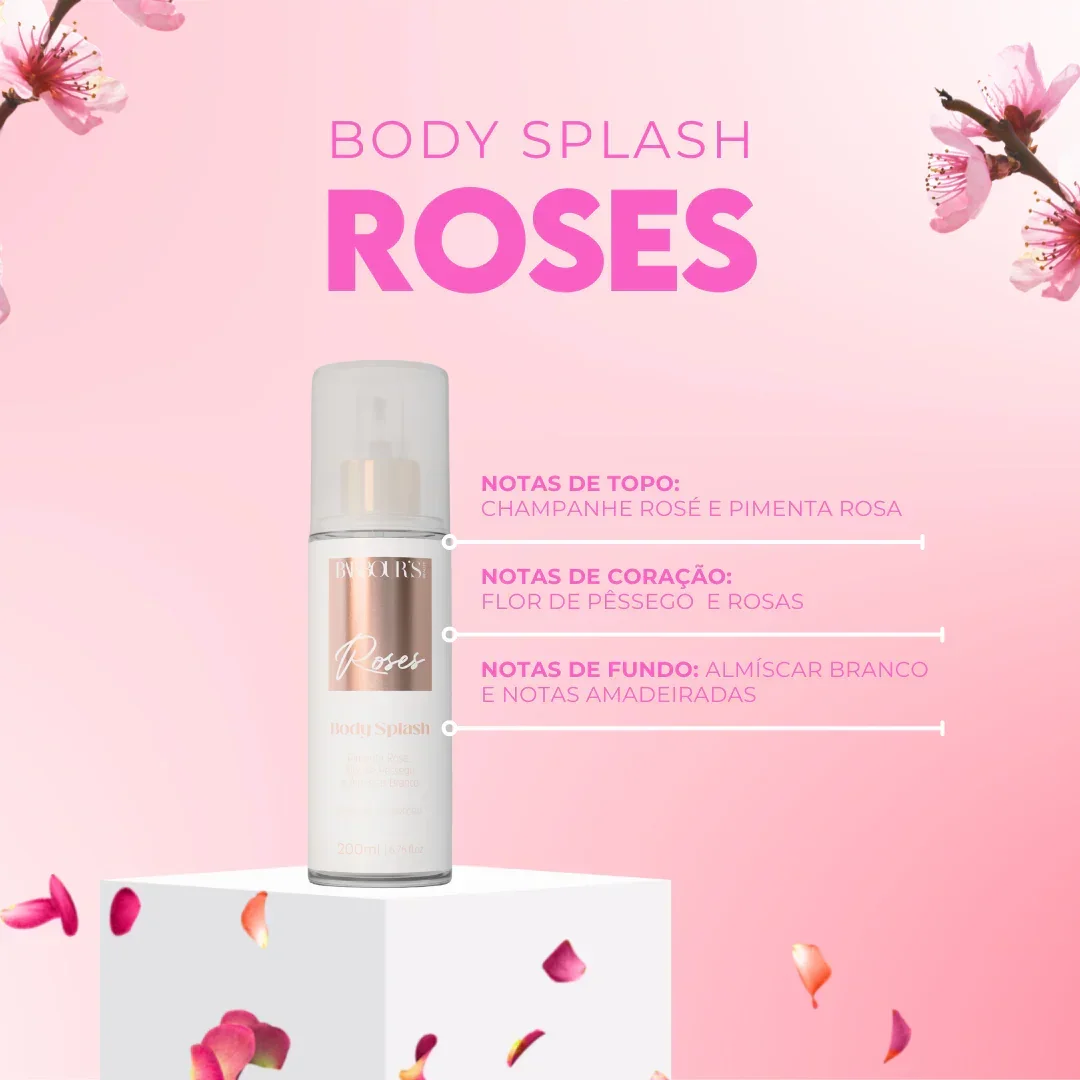 Kit 4 Body Splash Desodorante Colônia 200ml - My Sweet Delight, Living Grace, Roses e Alter Ego - Image 3